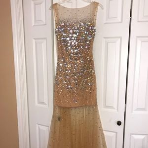 Jovani tan/nude dress